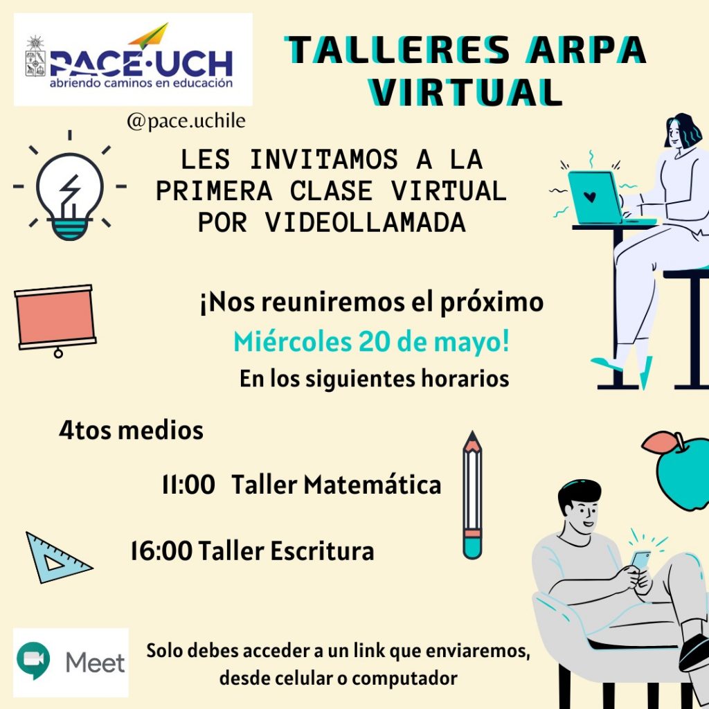 PACE-ARPA. Lanzan plataforma virtual para 3º y 4º Medio.