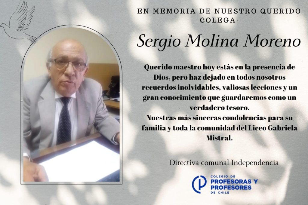 Hoy nuestro Liceo Despide a un gran maestro y ser humano