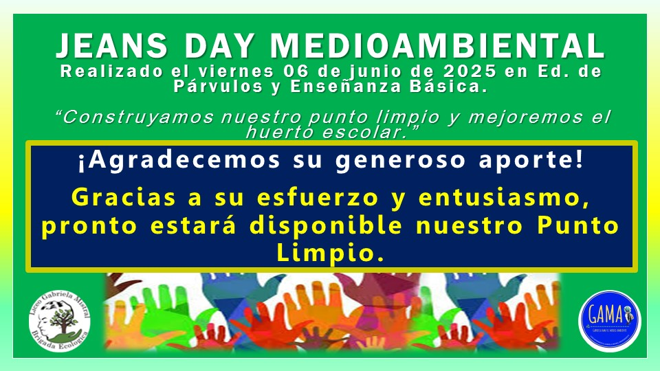 Agradecimiento Gabrielino en la Colaboración del Jeans Day Medioambiental